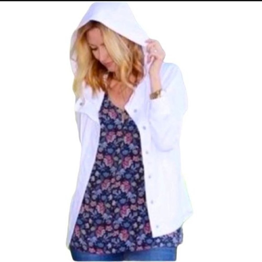 CABI Soho Hoodie Jacket White Sz S #5152